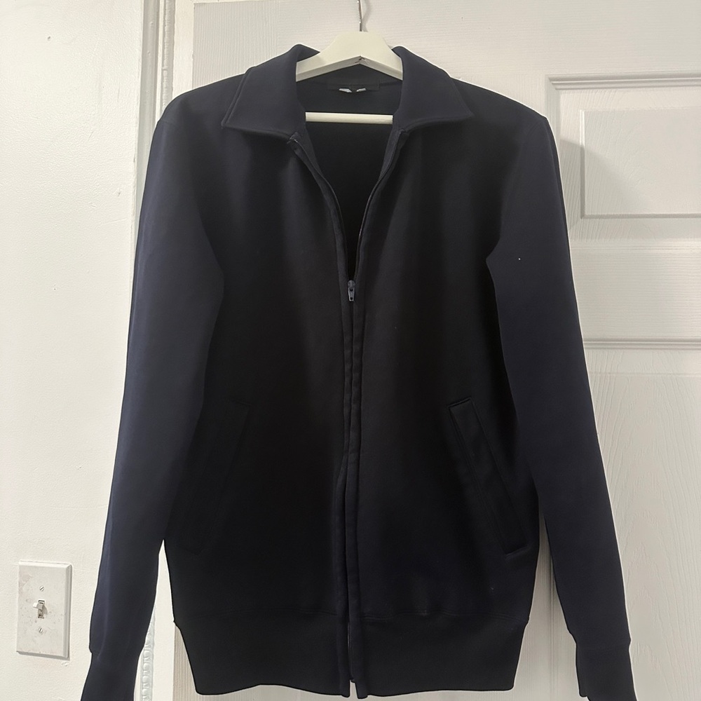 Comme des Garcons Navy Zip-Up Sweater